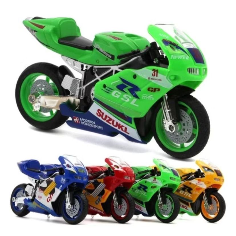 DIECAST MOTOR BALAP GP KAWASAKI / DIECAST MOTOR BALAP SPORT DUCATI / DIECAST MOTOR GP YAMAHA MINIATU
