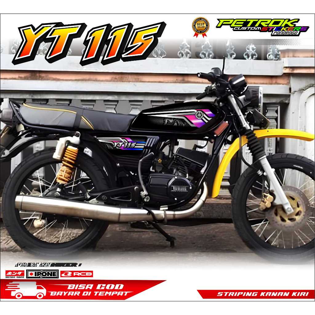STRIPING VARIASI YAMAHA YT 115 - IRON CLASSIC STYLE / STICKER LIST VARIASI MOTOR YAMAHA YT 115