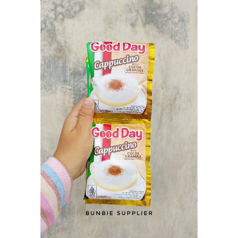 

Good Day Cappuccino With Cocoa Granule 10pcs x 25gr (Renceng)