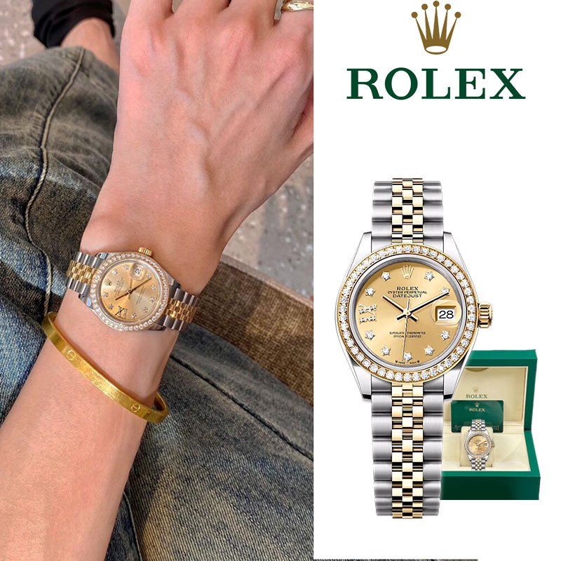 【Rolex】100% original Rolex Datejust series jam tangan rolex Wanita M279383RBR-0021 28mm Ready Stock 