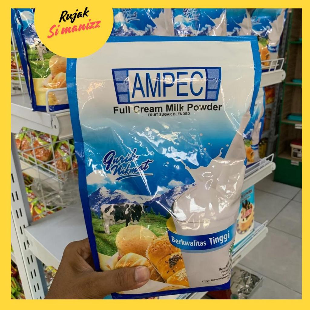 Ampec Full Cream Milk Powder 1000gr | Susu Bubuk Ampec Plain 800gr