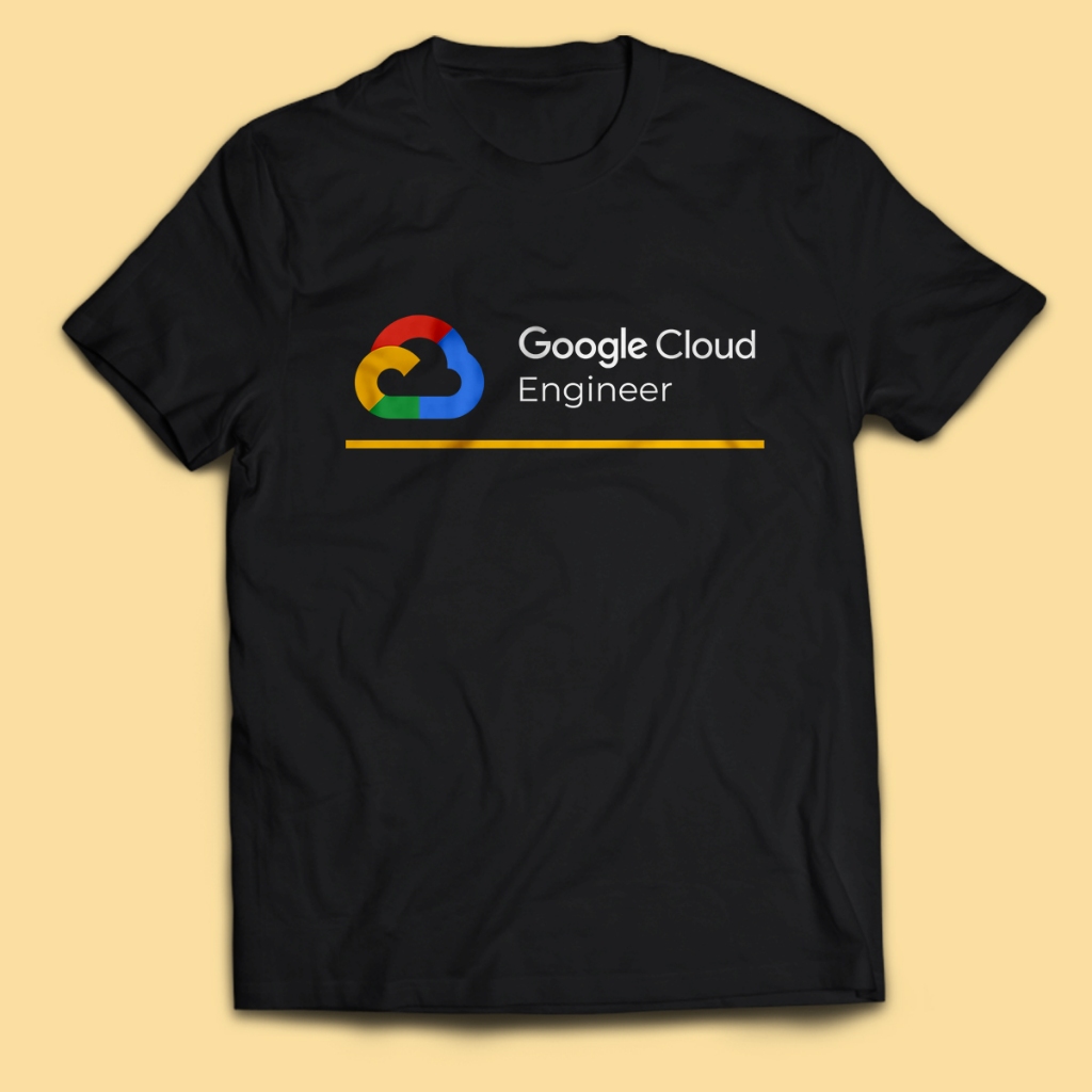 Kaos Pria Programmer GOOGLE CLOUD ENGINEER Dewasa Baju Atasan Unisex PakeKaos