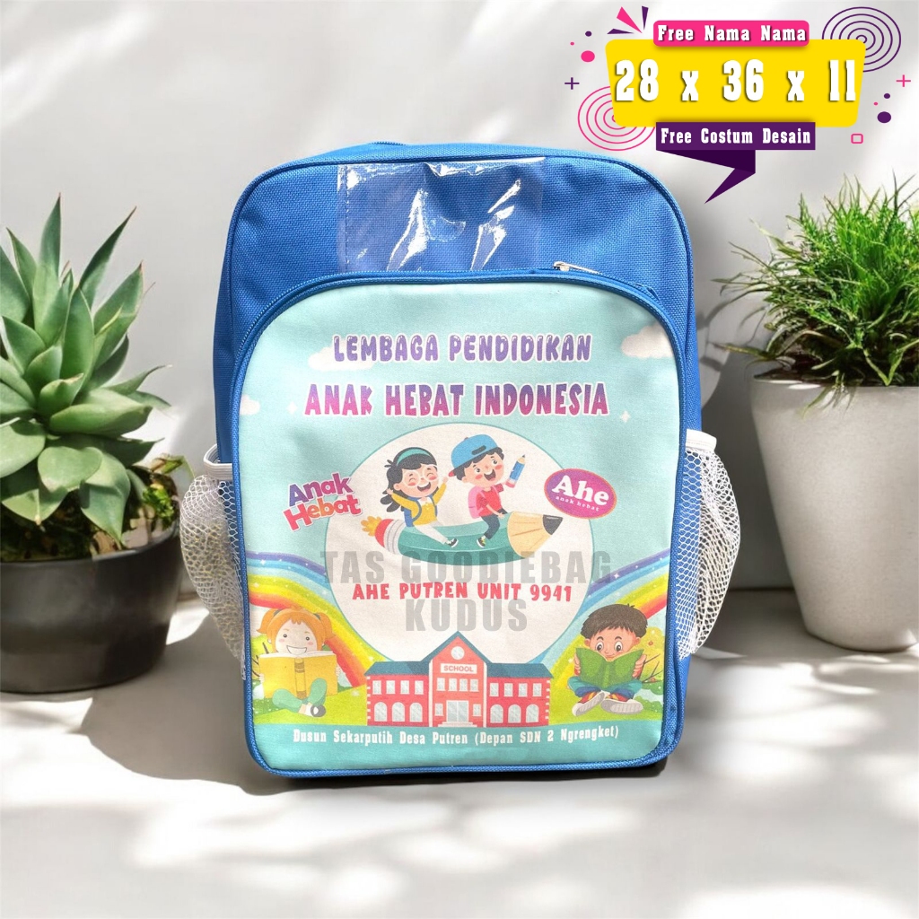 Tas ultah / Tas ultah anak / Tas ultah anak custom nama / Tas ultah goodie bag / Tas souvenir / Tas 