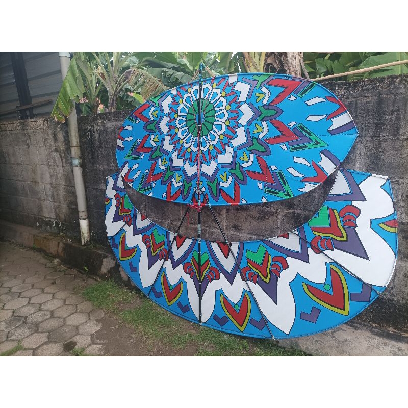 Layang-layang pegon ludoyo spek festivalan motif arsir