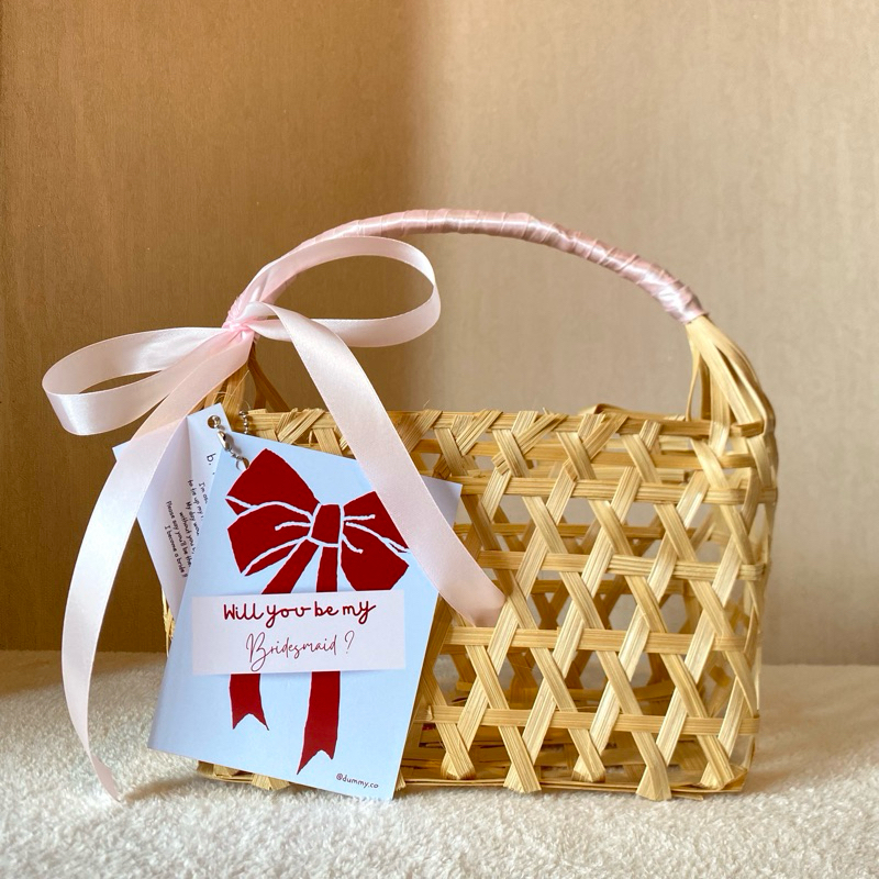 Bridesmaid Bag | Hampers Bag Rotan (Blush)