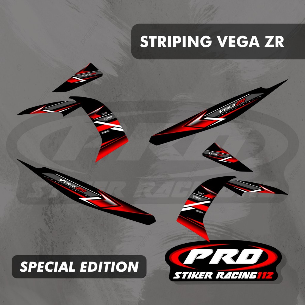 Stiker Striping Motor Vega ZR Lis Variasi Simpel Roadrace Stiker Vega Zr