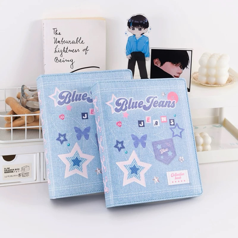 [A5 Wide] Moonjin Studio Blue Jeans Leather Binder Photocard