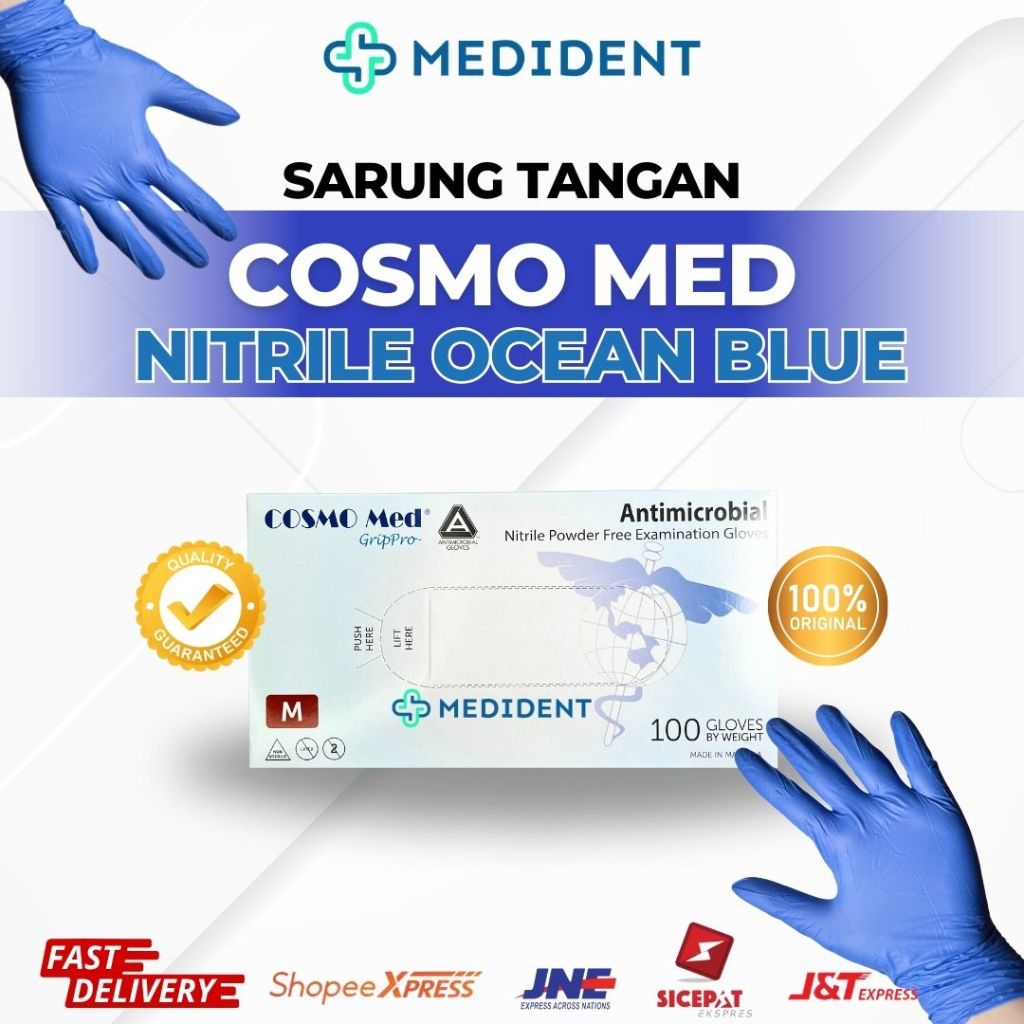 Sarung Tangan Nitrile Cosmo Med / Sarung Tangan Nitrile / Sarung Tangan Antimicrobial