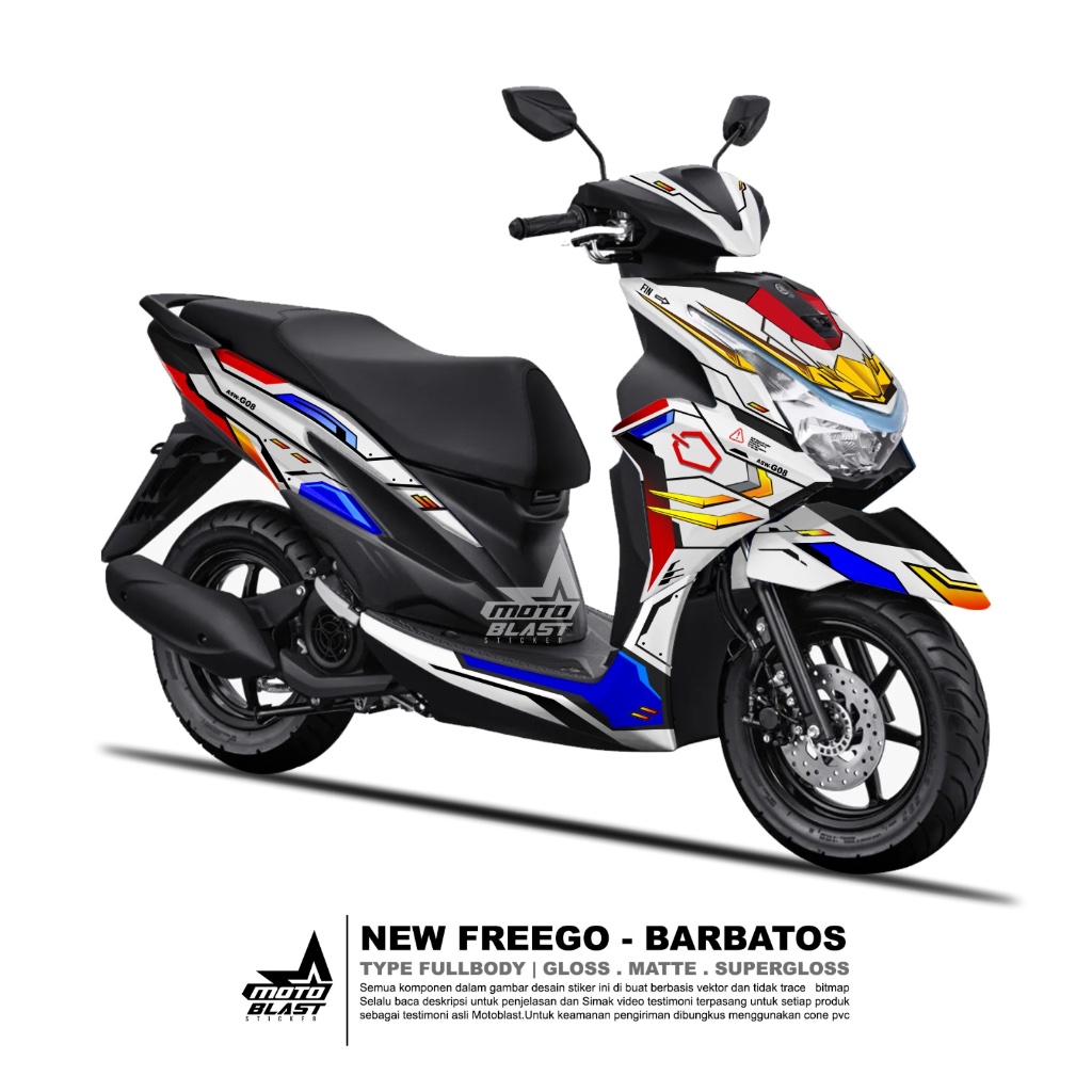 Decal Sticker Yamaha Freego 2022 Livery Barbatos Full Body Motoblast