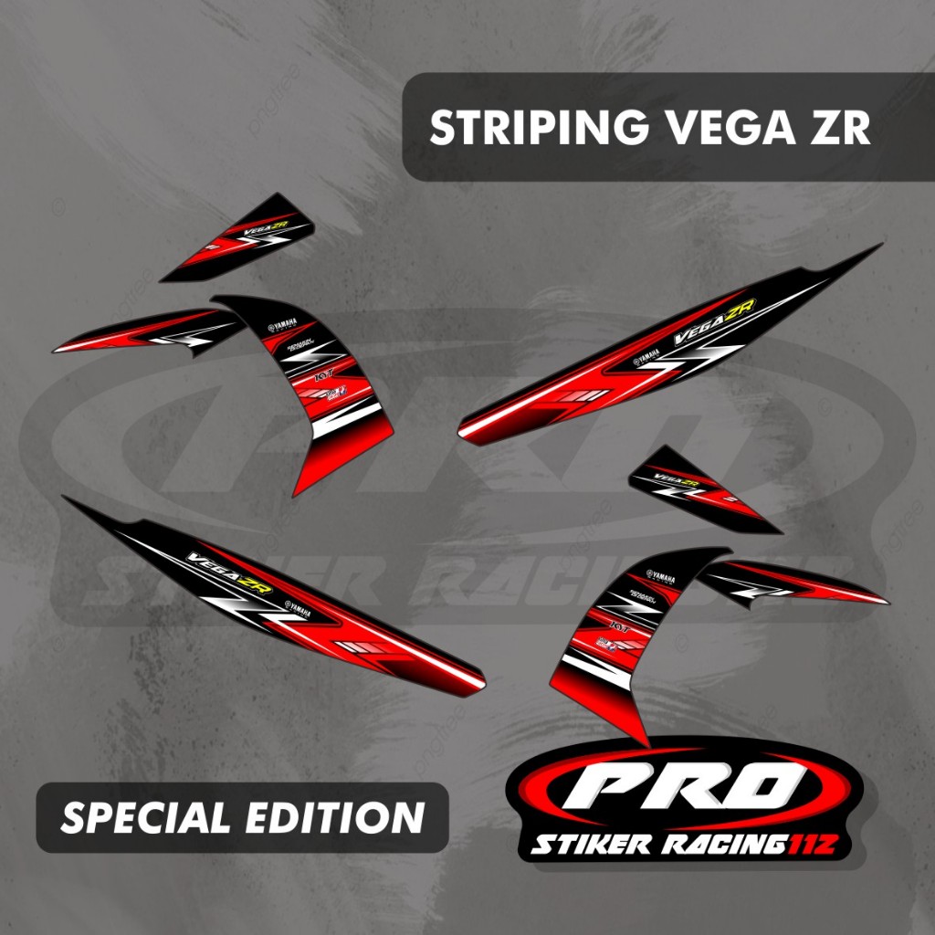 Stiker Striping Motor Vega ZR Lis Variasi Simpel Roadrace Stiker Vega Zr