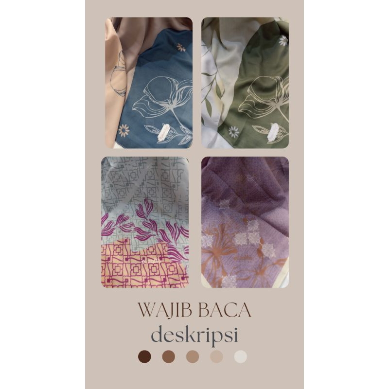 Hijab Kerudung Segiempat Rijek/Defect Elzatta Rabbani Zoya Dauky Ansania