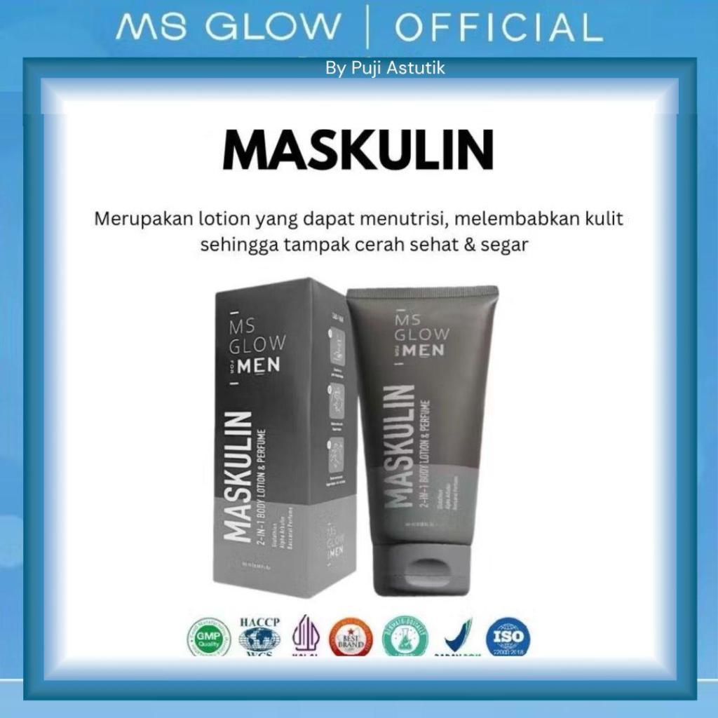 MS GLOW MASKULIN BODY LOTION & PARFUM FOR MEN SKINCARE HALAL 100% ORIGINAL BY MS GLOW BEAUTY
