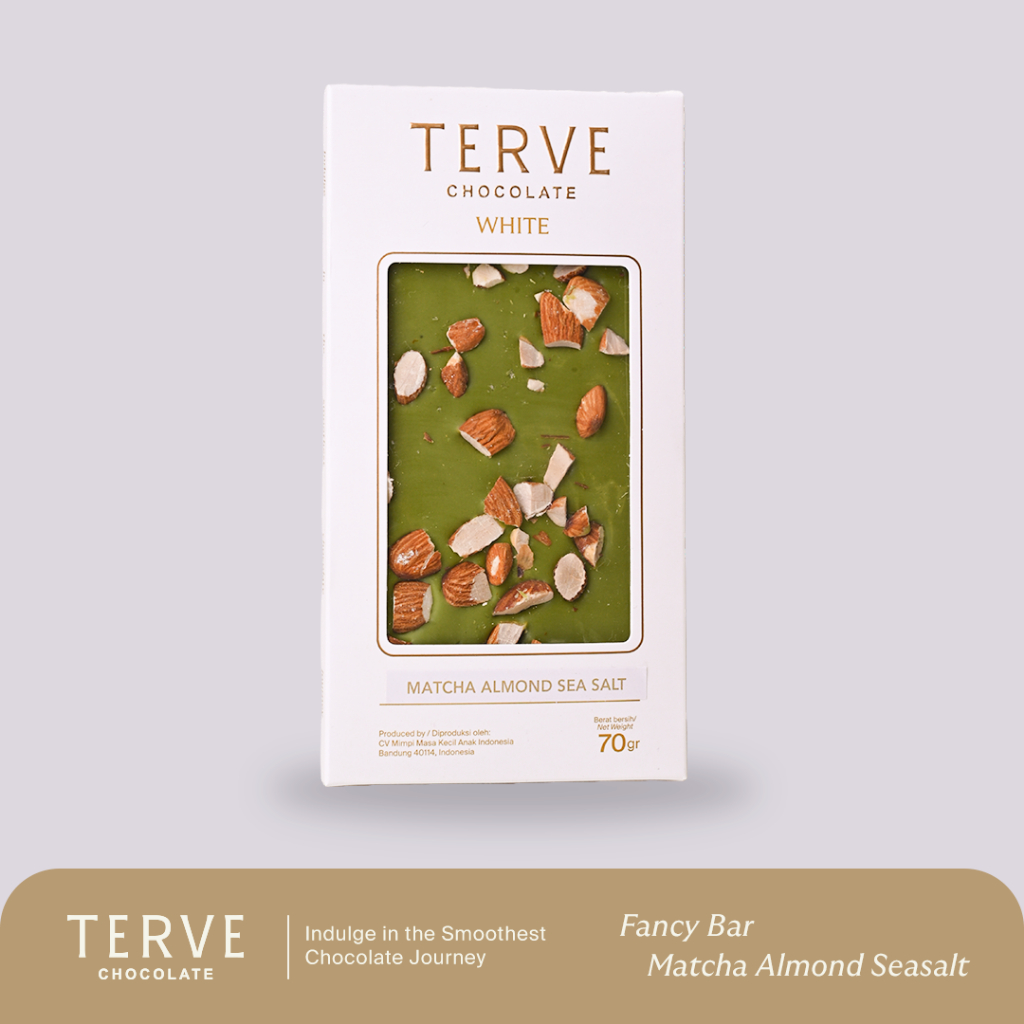 

Terve White Chocolate Matcha Almond Sea Salt 70 gr