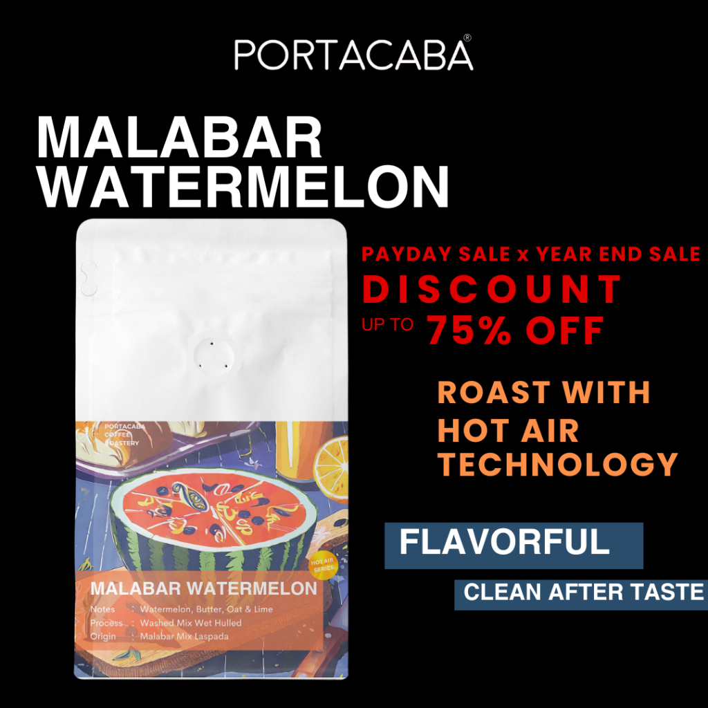 

ASLII Kopi Arabika Malabar Watermelon Mix Laspada Arabika Portacaba 200gr