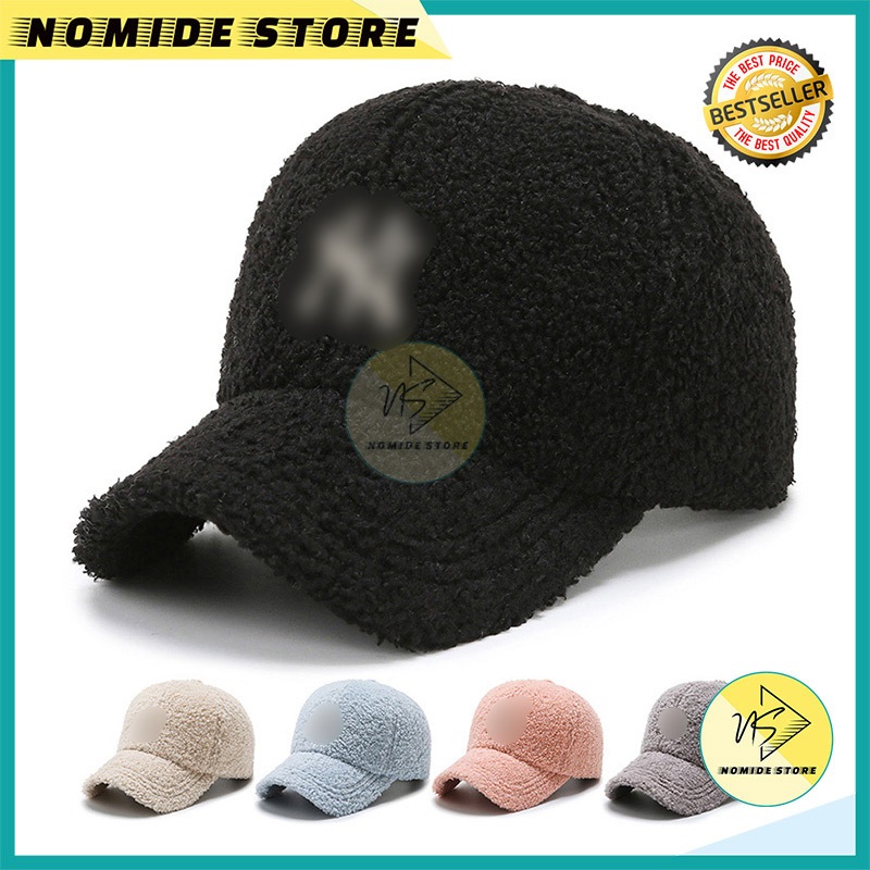 Topi Pria Wanita Baseball Korea Bordir Motif Bulu Fashion Style Kekinian Unisex BSAI