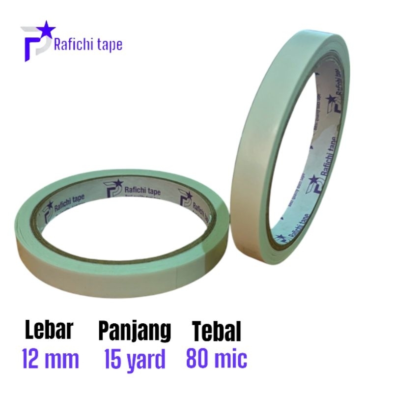 

Rafichi Solasi Double Tape Kertas Ukuran 12x10m Warna Putih