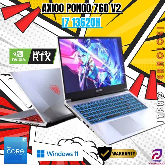 LAPTOP AXIOO PONGO 760 V2 I7 13620H RTX4060 8GB/ 16GB 512GB DOS