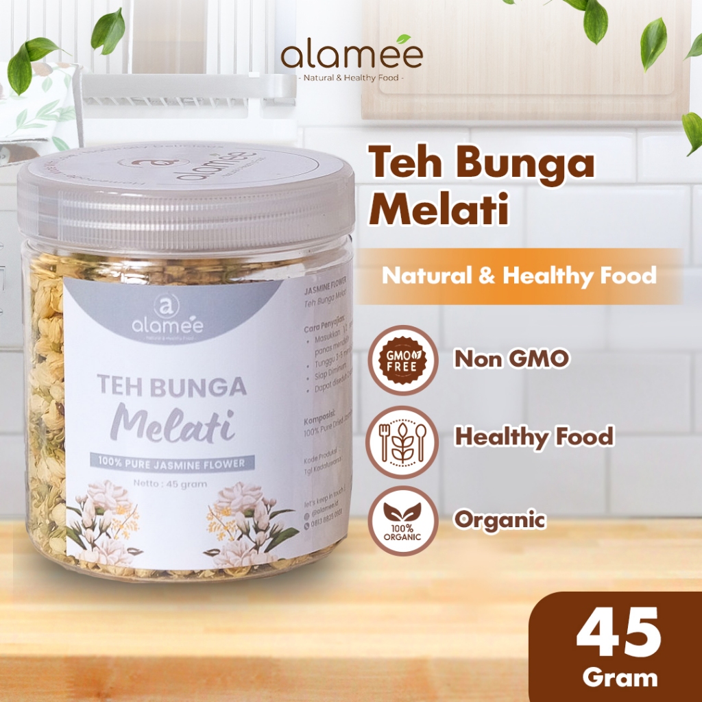 

ALAMEE Teh Bunga Melati Jasmine Tea Organik Jasmin Herbal Kering Dried Flower 45gr