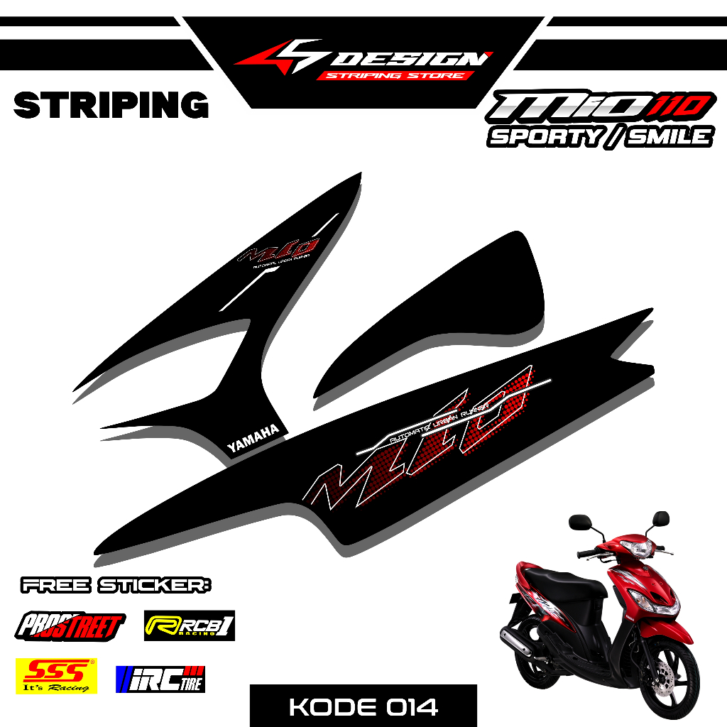 14 STICKER STRIPING MIO SPORTY - STICKER STRIPING MIO SPORTY VARIASI