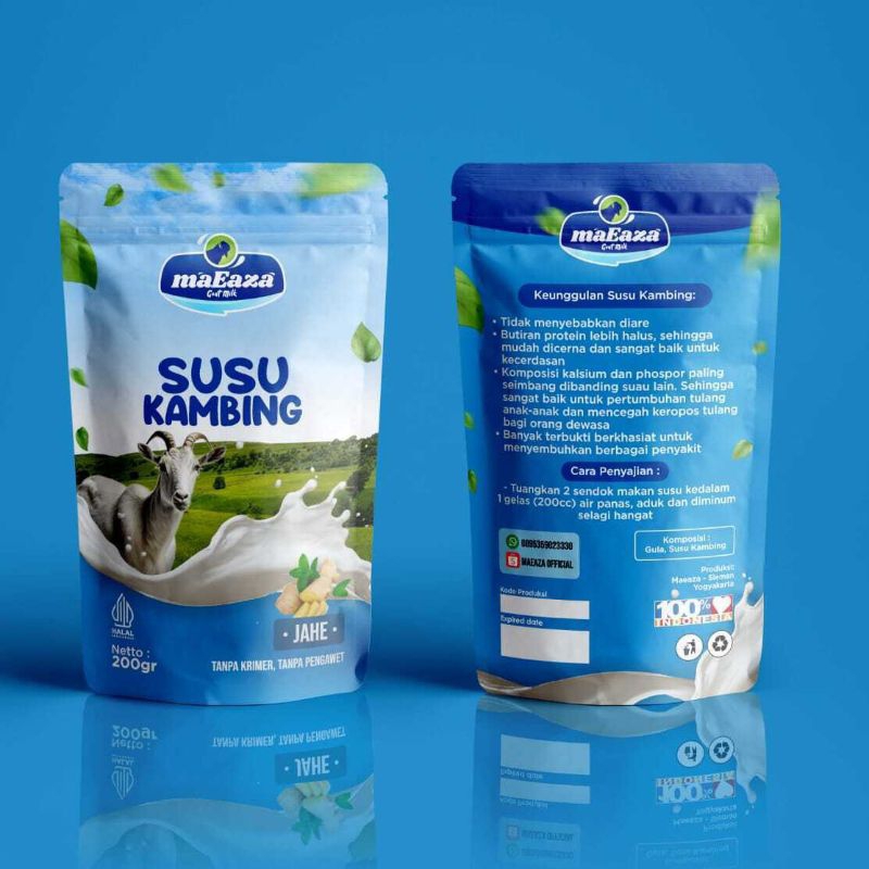 

Maeaza Susu Kambing Etawa Bubuk rasa Jahe Tanpa Krimer (200gr)