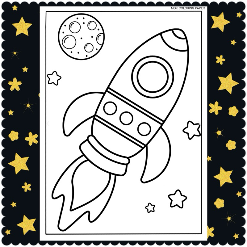 

MDK - Kertas Mewarnai ASTRONOT & LUAR ANGKASA / Lembar & Kertas Mewarnai anak