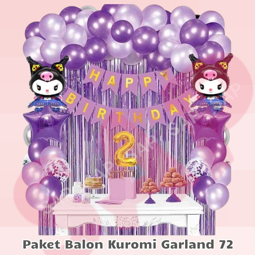PAKET BALON KUROMI GARLAND 72