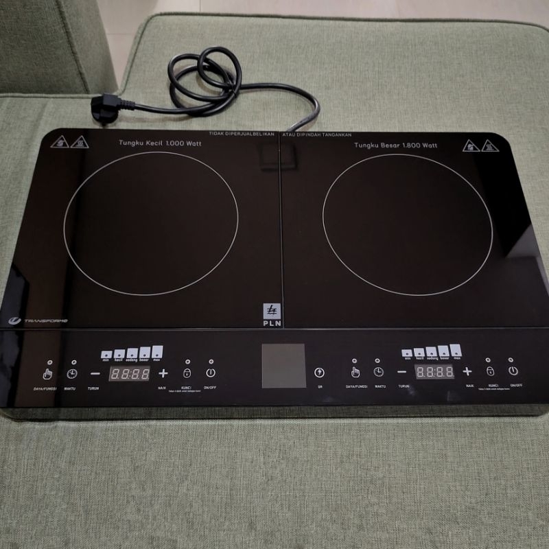 Kompor Listrik Dua Tungku Transforme TI-1018 1000W & 1800W