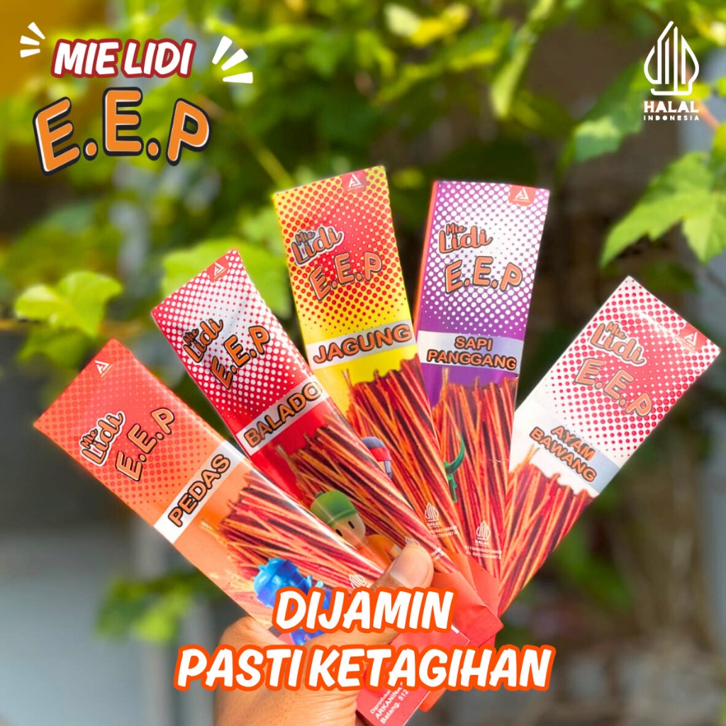

MIE LIDI KARAKTER VIRAL ISI 10 pcs E.E.P VARIAN RASA murah laris halal mui