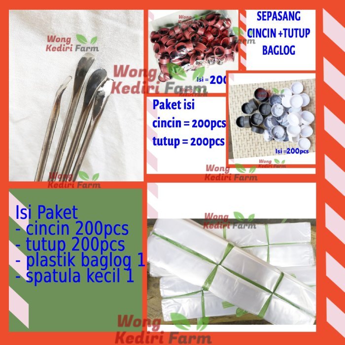 

Paket Pembuatan Baglog Jamur CIncin tutup plastik baglog spatula