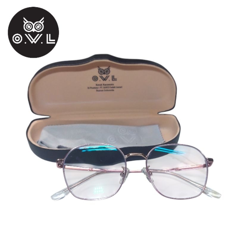 [NEW] OWL Eyewear Indonesia : Frame Kacamata Titanium Rose Gold 20005 50□17-142 C11