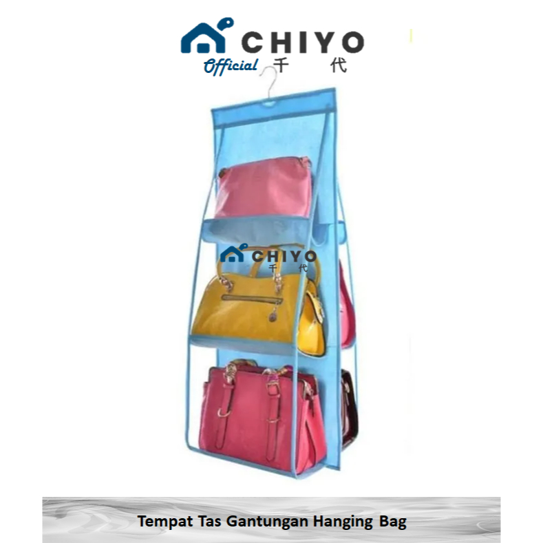 CHIYO Living - Tempat Tas Gantungan Hanging Bag Organizer Bag dust cover gantung import rak wadah