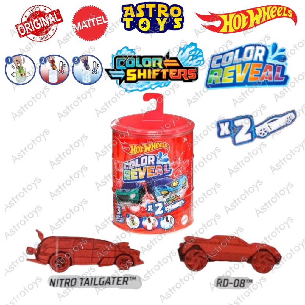 Hot Wheels Color Shifters berubah warna  isi 2pcs Nitro Tailgater & RD-08 / Mainan Mobil Hotwheels