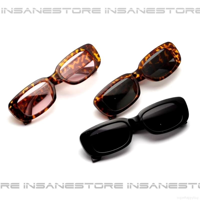 Kacamata Vintage Frame Tebal Oval Unisex Kacamata Retro Pria/Wanita Dewasa