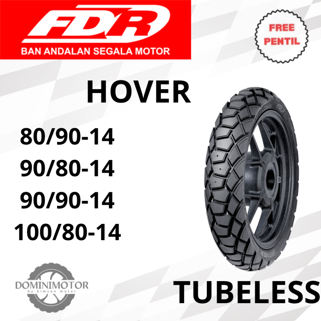 FDR HOVER 80/90 90/80 90/90 100/80 Ring 14 Tubeless Ban Motor Ring 14