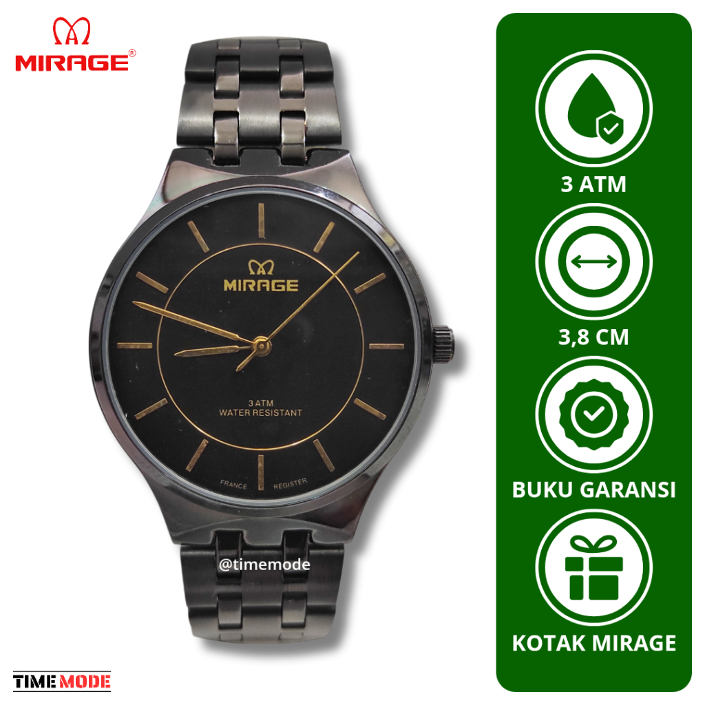 MIRAGE Jam Tangan Pria Mirage Original 18601 M Analog