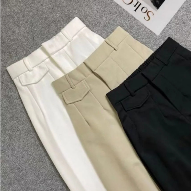 ORO PANTS Celana Kulot Highwaist Loose Pants Trousers - Celana Kulot Wanita Anti Kusut Knit Premium