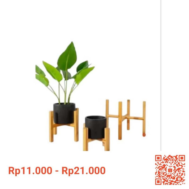 standing pot bunga  kayu/tatakan pot bunga kayu ukuran 30-50cm