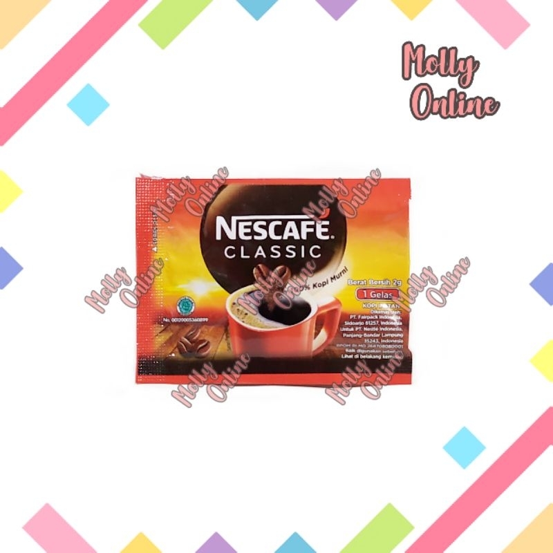 

[GROSIR] Nescafe Classic Sachet @2gr Kopi Hitam Black Instant Coffee