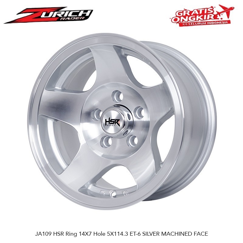Velg Mobil R14 Hsr JA109 Pelek Racing Ring 14 Pcd 5x114,3 Untuk L300 Grandmax New Carry