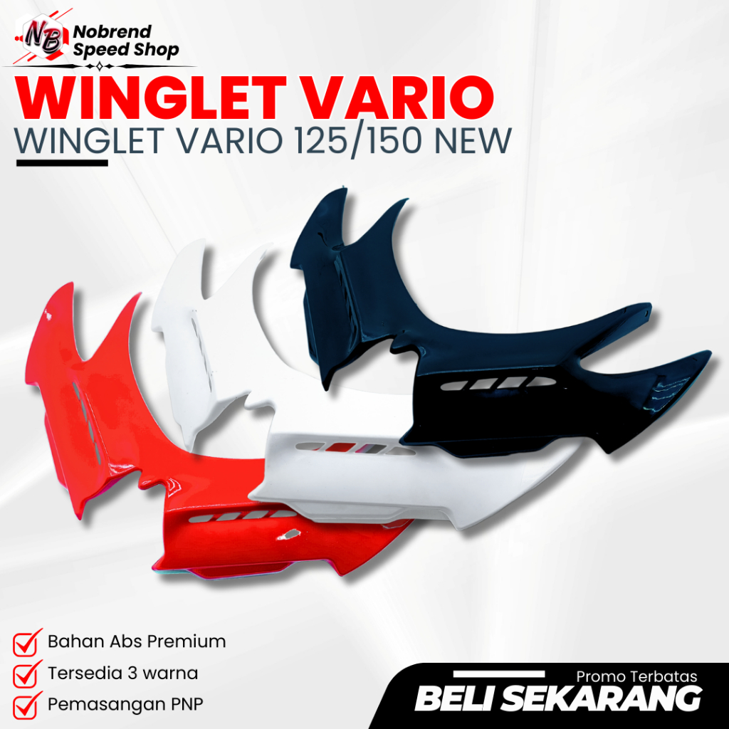 WINGLET VARIO PLASTIK ABS WINGLET VARIO 125 WINGLET VARIO 125 WINGLET VARIO 110 SPION VARIO STOPLAMP
