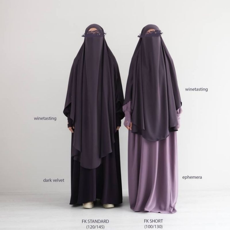 AJMAN V2 by MALIKAH - Khimar Nonpad dan French Khimar Bahan Mina Anti UV by Abaya Malikah