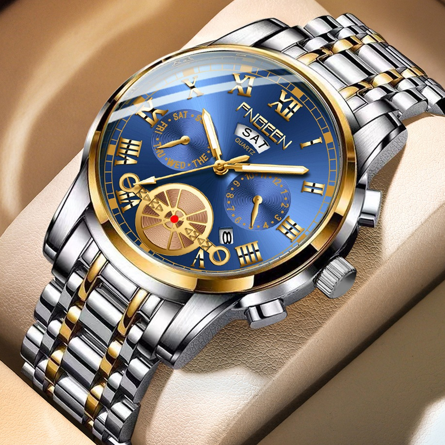 [FREE PEMOTONG RANTAI] Jam Tangan Pria Original 100% Tahan Air Model Bisnis Arloji Cowok Asli Premiu