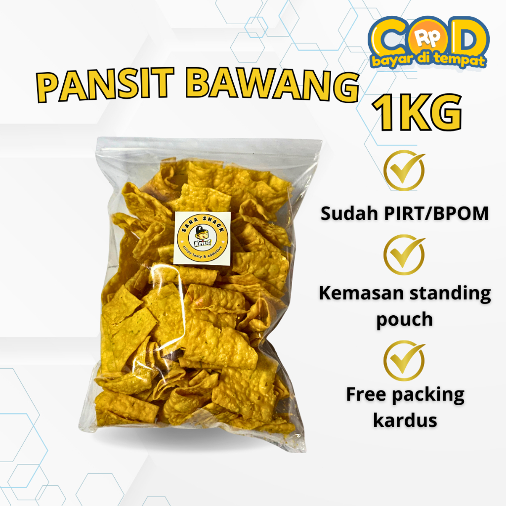 

Keripik Pangsit Bawang | Keripik Pangsit 500gr | Aneka Snack Murah Grosir