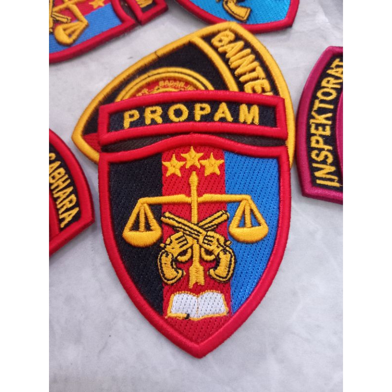 LOGO PROPAM POLRI BORDIR TIMBUL TERBARU