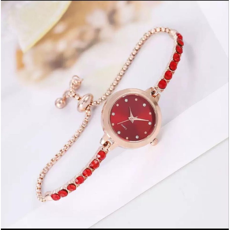 JamTanganWanitaRantaiKecilJamTanganGelangTaliSerutCewekKekinianJamTanganAnalogQuartz