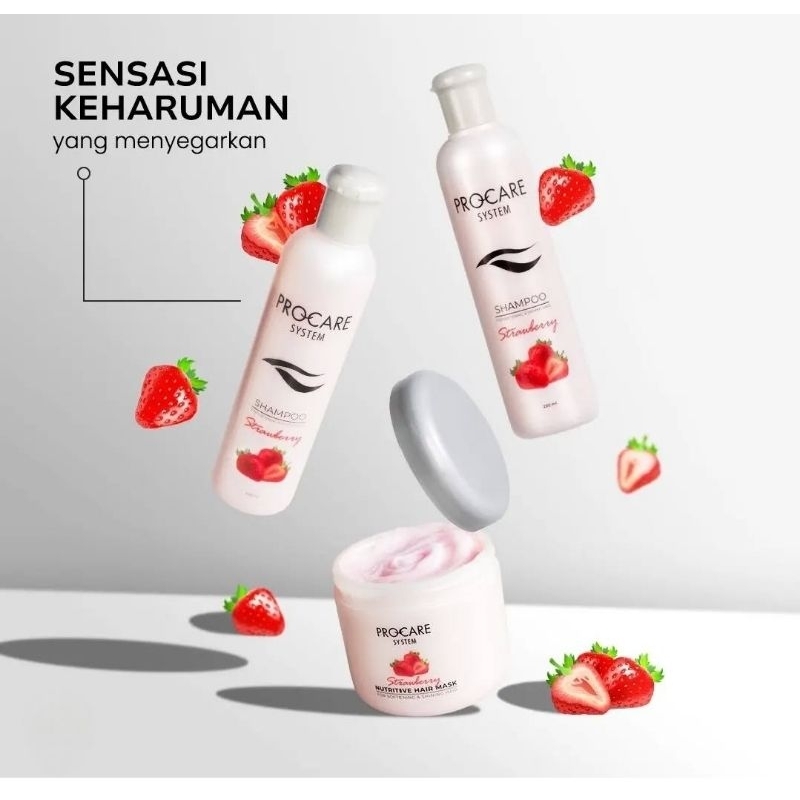 Procare System Paket Shampo  Strowberry 230 ml+Masker Strowberry  By Rudy Hadisuwarno