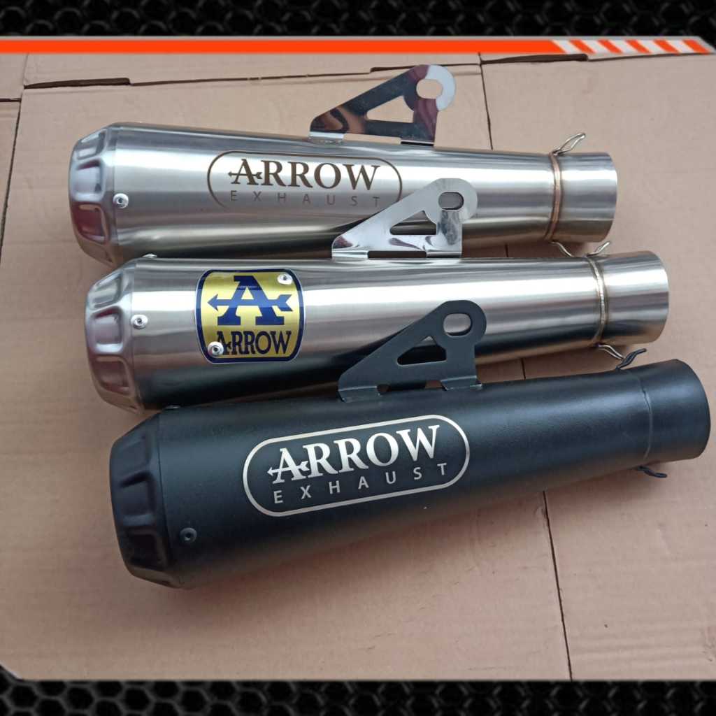 Slincer Knalpot Arrow Inlet 50Mm Saringan Full Panjang 30Cm / Knalpot Racing Arrow Inlet 50Mm Vixion