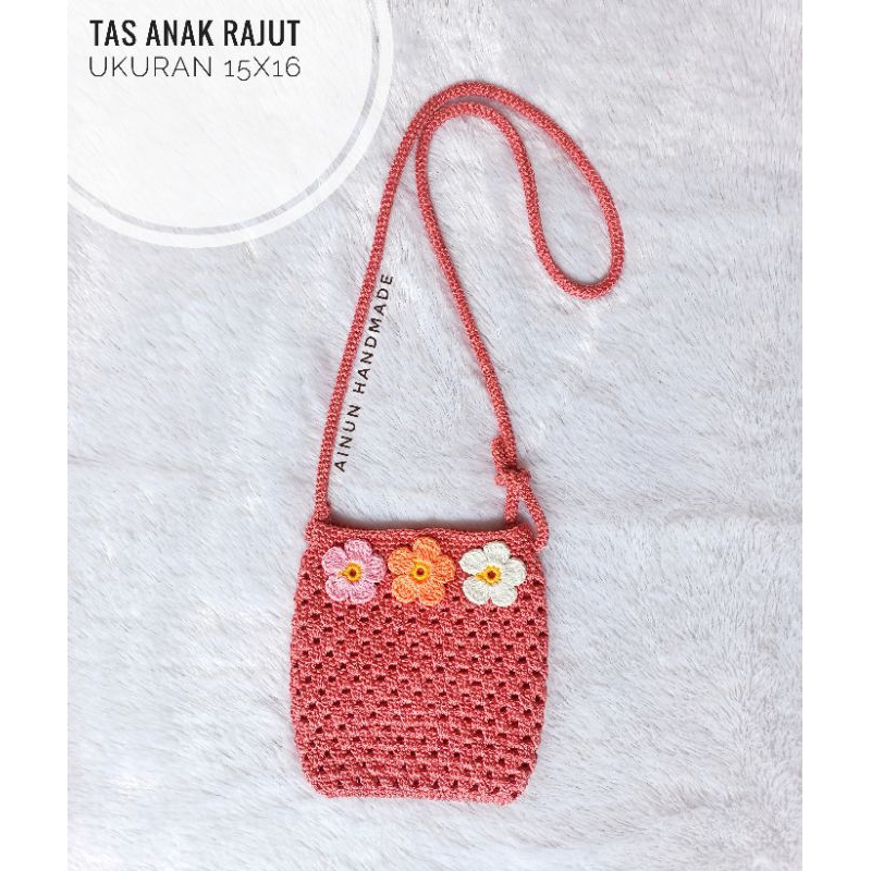 tas anak rajut | tas rajut anak