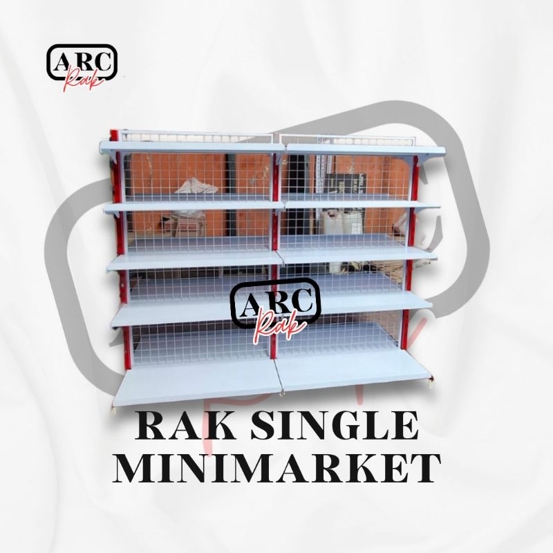 rak besi gondola market rak market doubel 2 pcs joing tinggi 150.cm shelfing 5 susung barang yg berk