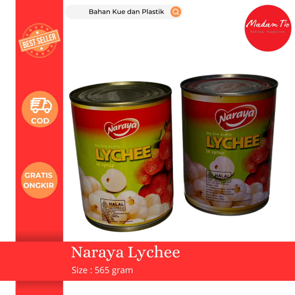 

Naraya Lychee 565 gram 1pcs